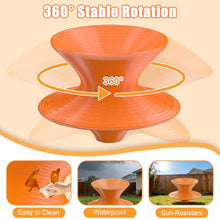 Renvan Gyro Spun Chair for Adult, 36inch Rotating Spun Chair with Anti-Slip Texture, Outdoor Spinning Top Chairs for Mall/Playroom/Backyard (Orange, Large)