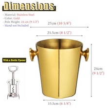 Eoweiot Free Standing Wine Cooler Bucket Stand, 84cm Stainless Steel Champagne Holder with Removable Tub,for KTV BBQ Restaurant Outdoor (C)