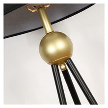 GTEFSWS Black Tripod LED Floor Lamp for Living Room and Bedroom