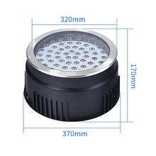SDdPulse Outdoor Landscape Lights - LED Underground Light,Round Recessed Spotlight, IP65 Waterproof Tempered Glass Floor Light, Garden Street Courtyard Ground Decorative,Warm White Color-54W