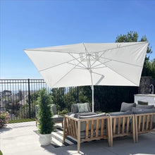 OROTLECT 10' x 13' Rectangular Economical Large Cantilever White Umbrella with White Base