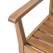Great Deal Furniture GDFStudio Outdoor 8-Seater Acacia Wood Dining Set Teak Finish, Rustic Metal