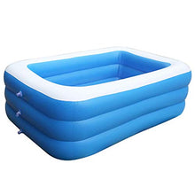 Inflatable Swimming Pool Family Inflatable Pools Kiddie Swimming Pool - Blow Up Rectangular Large Above Ground Pool Thickened Lounge Pool for Toddlers