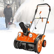 UWYTGF 2200W Electric Snow Plow, Electric Push Snow Shovel with Led Headlights and 180° Chute Rotation, Cleaning Width 45.7Cm and Cleaning Height 25.4Cm, 7.6M Snow Throwing Distance,