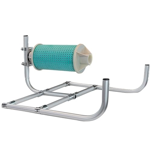 Shore-Tech Industries 40 GPM Filter w/Matting for Lake & Pond Irrigation Pump + Adjustable Height Stand (Without Check Valve), Off-white
