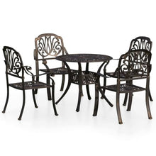 MNCVXAXG 5 Piece Bistro Set Cast Aluminum Bronze