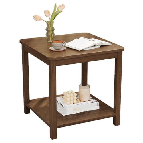 NRFJFOP Solid Wood Small Tea Table Square Sofa Edge Cabinet Living Room Household Corners Bedside
