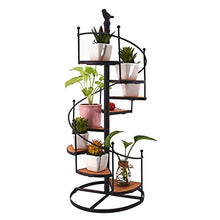 RWGOVLU Plant Stand Iron Multi-Layer Ladder Rotating Flower Pots Bonsai Frame Plant Balcony Living Room Indoor And Outdoor