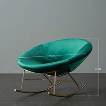 IIPOSAQQ Single Rocking Chair Smooth Rocking Motion Metal Round Cushion Hollow Leisure Lounge Chair Suitable for Terrace Living Room