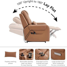 HTERWQEA Power Lift Recliner with Massage & Heat, Lumbar Pillow