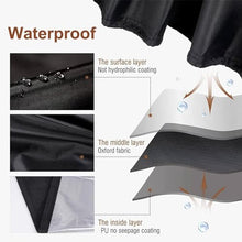 JIANSMZ Outdoor Garden Table Cover Waterproof 600D Oxford Fabric Heavy Duty Patio Furniture Protector 340x240x85cm Black