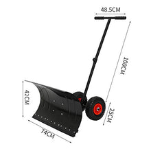 Roller Snow Shovel Height-Adjustable Snow Blower Snow Plow Working Width 74CM Used for Snow Removal on Driveway Garden Sidewalk