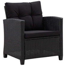 HKTMGDNG 6-Piece Garden Sofa Set Black Rattan Outdoor Sectional