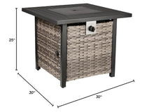 Basel Propane Fire Pit Table 30” Outdoor Firepit 50,000 BTU Firepits for Outside with Lava Rocks and Removable Lid Metal Fire Pit Outdoor Fireplace Propane Fire Pits for Outside CSA Certified