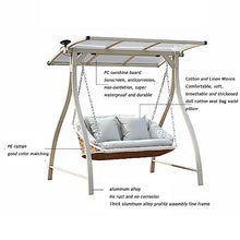 uhyOHF Garden Porch Swing Outdoor Swing Chair Solar cast Aluminum Hanging Chair Rocking Chair Swing Bed Suitable for Garden Poolside (
