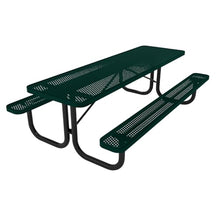 COATEDOUTDOORFURNITURE 8Ft Rect Picnic Table, Dark Green