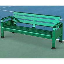 JOSOGO All-Aluminum Weatherproof Outdoor Bench, Heavy Duty No-Rust Aluminum Frame, Non-Slip Foot Caps, for Sports Courts, Patios and Community Areas(Style6)