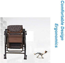Lightweight Rocking Recliners Relaxing Armchair Adjustable Footrest and Backrest Ferroalloy Tube Rack No Need to Install for Beach Garden Etc (Color : B)