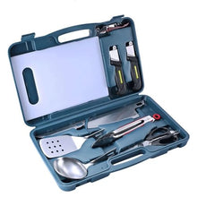 Heavy Duty Grill Set,10-Piece Stainless Steel Tool Kit with Carrying Case for Outdoor Camping,Barbecue,and Picnic