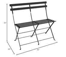 Fermob Bistro 2-Seater Bench - Anthracite