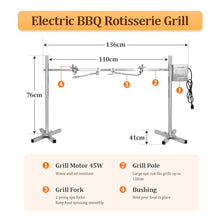 YXCUSAM Electric Barbecue Grill Kit, Heavy Duty, Outdoor Party Barbecue Fork, Multi-Function Electric Grill, Suitable for Campfire Barbecue