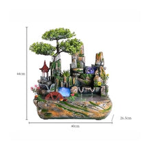 SDVantage Table Fountain Bonsai Rockery， Flowing Water Fountain Tabletop Small Ornaments， Crystal Ball ， Ceramic Landscape Ornaments Fountains，