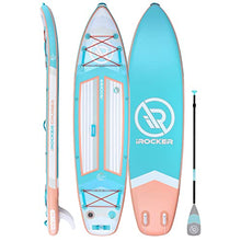 iROCKER Ultra Series Inflatable Stand Up Paddle Board 10'6" Aqua/Peach