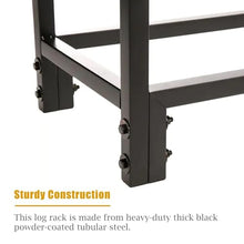 WXPWAMZ Large Outdoor Firewood Rack, Heavy Duty Firewood Stack Storage Rack for Fireplace Patio Deck, Tubular Steel Log Holder