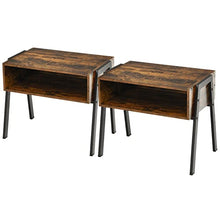 NRFJFOP 2PCS Stackable End Table Night Stand Bedside Shelf Accent