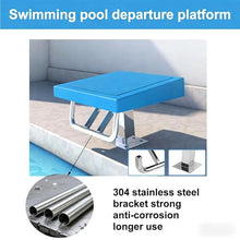 GSHSHOU 20 X 20 Inches Swimming Starting Block, Professional Heavy-Duty Diving Board, Stainless Steel Pool Diving Platform, Competition Diving Board with Handrail,Ideal for Swimming and Training Y2