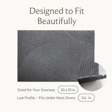HEYMAT Stein Premium Scandinavian Indoor & Outdoor Doormat – Designer Entry Mat with Superior Dirt & Moisture Control – Non-Slip – Grey, 3' x 4'