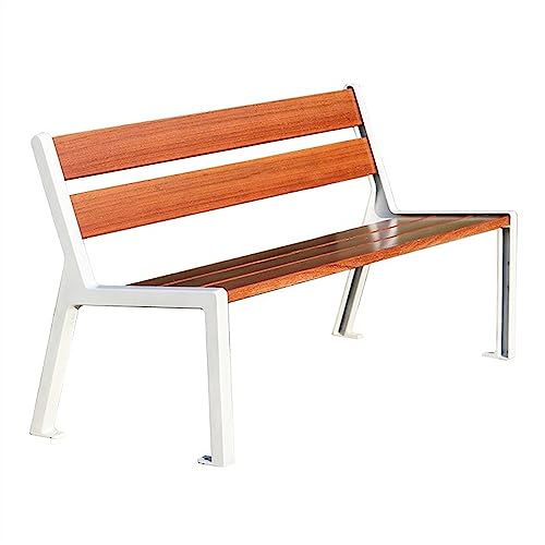 Park patio seat 59.0 inch outdoor park chair, outdoor patio bench, fixture moldings seat and backrest with cast aluminum legs for porch benches, in