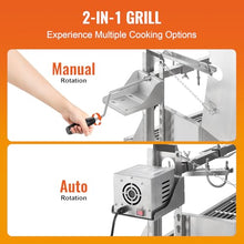 VEVOR 46 Inch Electric Rotisserie Grill with Hooded Cover, 198Lbs Capacity, Stainless Steel, Upgrade