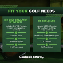 The Indoor Golf Shop DIY Golf Simulator Enclosure 7.7x13.3 Black