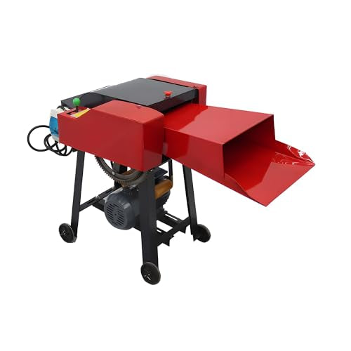 Banfluxion 220V 6-Blade Hay Cutter Pulverizer Grass Crusher Red