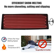 Snow Melting Mats Outdoor, 3 Piece Non Slip Rubber Heated Mat, Heated Snow Melting Walkway Mat, Electric Snow Melting Mats for Winter Snow Removal