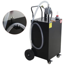 Fuel Caddy 50 Gallon, Gas Storage Tank With Manual Transfer Pump, Portable Gas Caddy Gasoline Diesel Fuel Container for Cars, Lawn Mowers, Trucks, ATVs, Boats