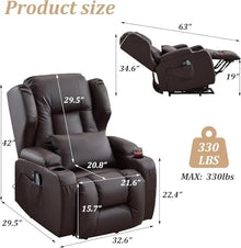 KTYUERGHK Power Lift Recliner with Massage & Heat for Elderly Adults