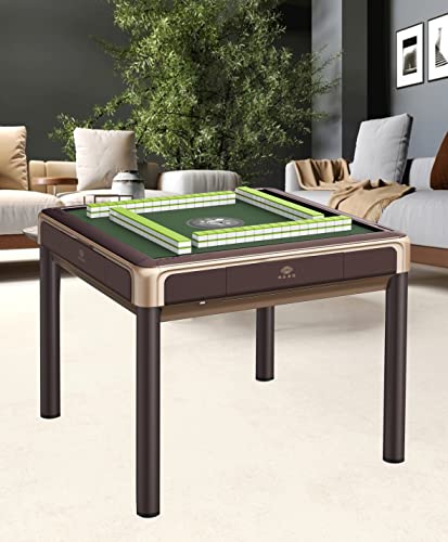 usamjtable Vietnamese Style Automatic Mahjong Table Brown with 36mm Tiles