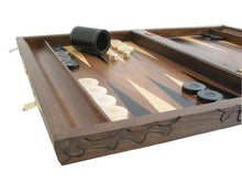 Neroulia 19" Carved Walnut Backgammon Set with Racks Brown