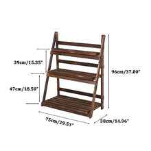 MIIKHI Wood Plant Stand Trellis Indoor Outdoor 3 Tiers Flower Stand Corner Stepped Planter Shelf Rack Flowerpot Holder for Plant Display Rack in Balcony Entr