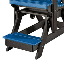 American Furniture Classics OS Home and Office Model 516BBK Fan Back Balcony Glider in Blue with a Black Base