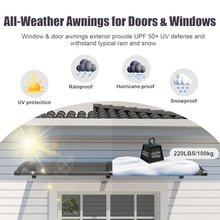 JYJNHOME 48x160 Inch Awning for Door Entrance,Polycarbonate Window Canopy Exterior Overdoor Shelter with Drainage,UV,Rain,Snow,Sun Shade Protection Outdoor Awnings for Outside,Patio,Porch,Deck,House