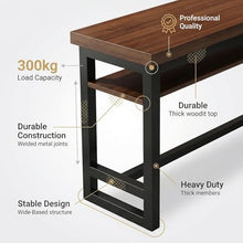 NOBBAT Kitchen Breakfast Bar,Bar Table,Breakfast Bar Table, Metal Frame