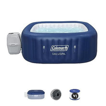 Bestway SaluSpa Waterfall Accessory & Coleman Atlantis AirJet Hot Tub Blue