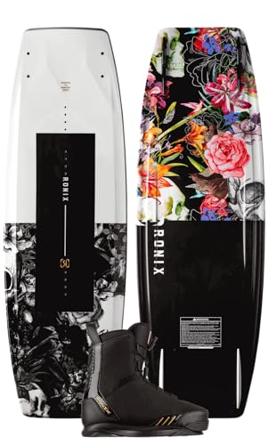 Ronix 134 Quarter Til Midnight Wakeboard Package with Rise Boots 10 White