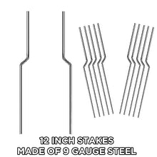 1000 Pack Yard Sign Stakes - 12-Inch Metal Yard Sign Holder, Heavy Duty 9 Gauge Steel Wire Stakes for Lawn Signs for Corrugated Plastic Signs - American Made