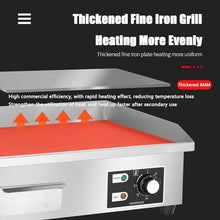 Electric Griddle Commercial, Countertop Flat Top Griddle, Stainless Steel Nonstick Hot Plate Commercial Bbq Grill, Two Burners With Thermostatic Control, 3000W (2/3 Flat &1/3 Groove)