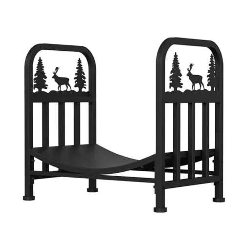 IEDFHJU Firewood Rack Wrought Iron Firewood Storage Organizer Rack
