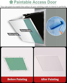 Dailify Attic Access Door for Ceiling, Plumbing Access Panels for Drywall Paintable, Wall Hole Hatch Cover Plate for Hospital School Hotel(75x70cm (29.5x27.6in))